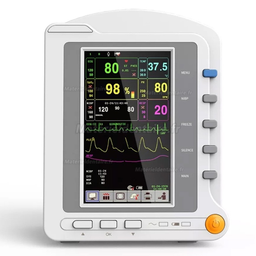 CONTEC CMS6500 7″ Ecran Tactile Multi-paramètre Moniteur Patient